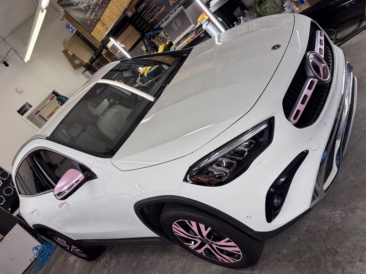 Mercedes GLA250 with Teckwrap Cherry Blossom accents