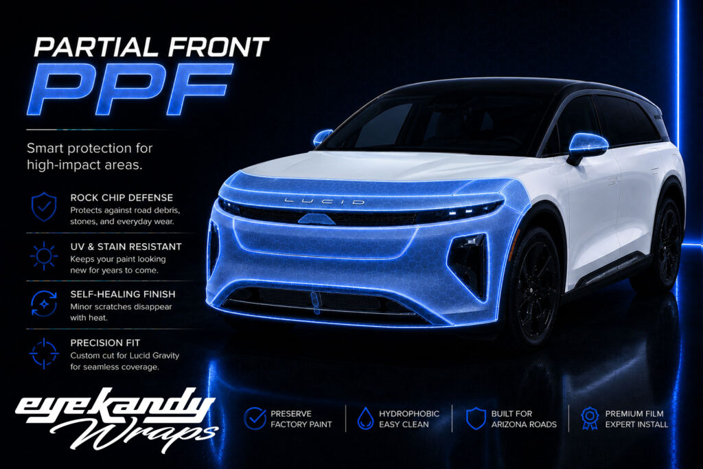 Lucid Gravity Paint Protection Film Partial Frontal Package